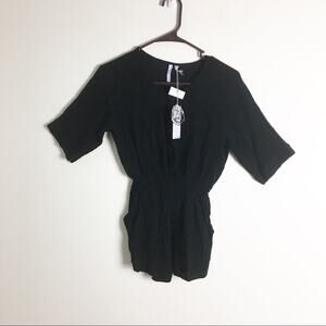 Good Luck Girl Gem Romper Black Big Girls Small
